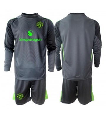 Manchester United Målmand Udebanetrøje Børn 2025-26 Langærmet (+ Korte bukser)